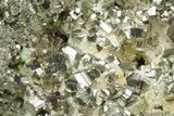 Striated, Cubic Pyrite Crystal Cluster - Peru #218502-3